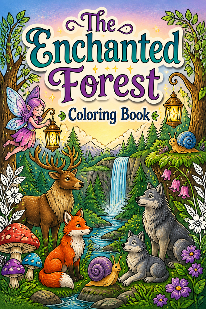 The Enchanted Forest Coloring Book: Color Your Way Through a Magical Forest Kingdom